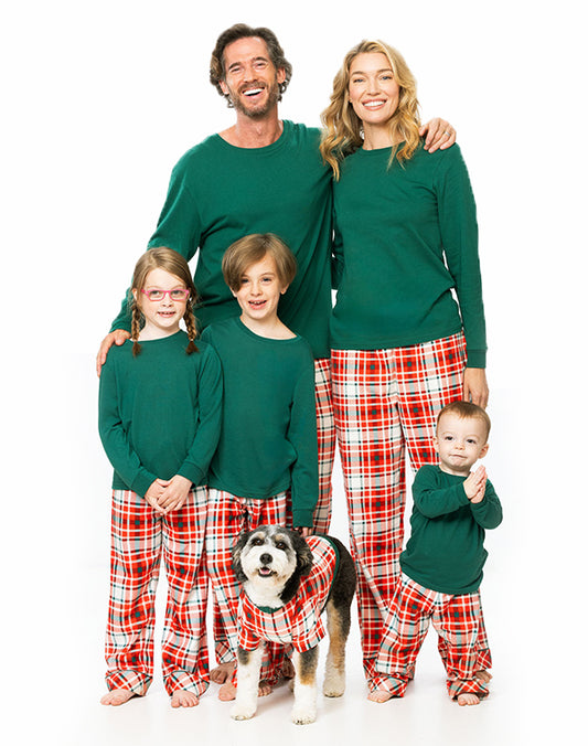 Modern Plaid Matching Family Set