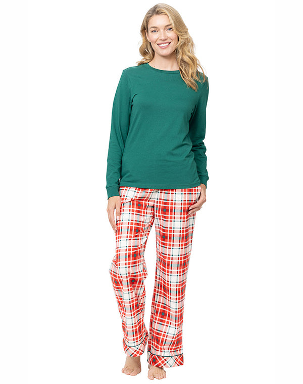 Modern Plaid Matching Family Set