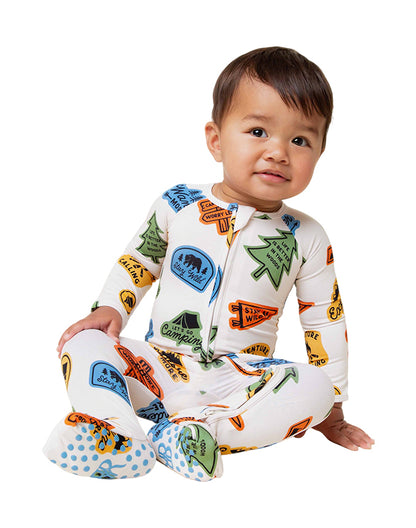 Natural Bamboo Viscose Zip Sleepsuits-5