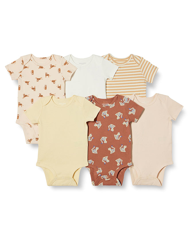 Unisex Babies' Short-Sleeve Bodysuits-5