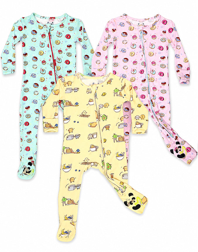 Natural Bamboo Viscose Zip Sleepsuits-1