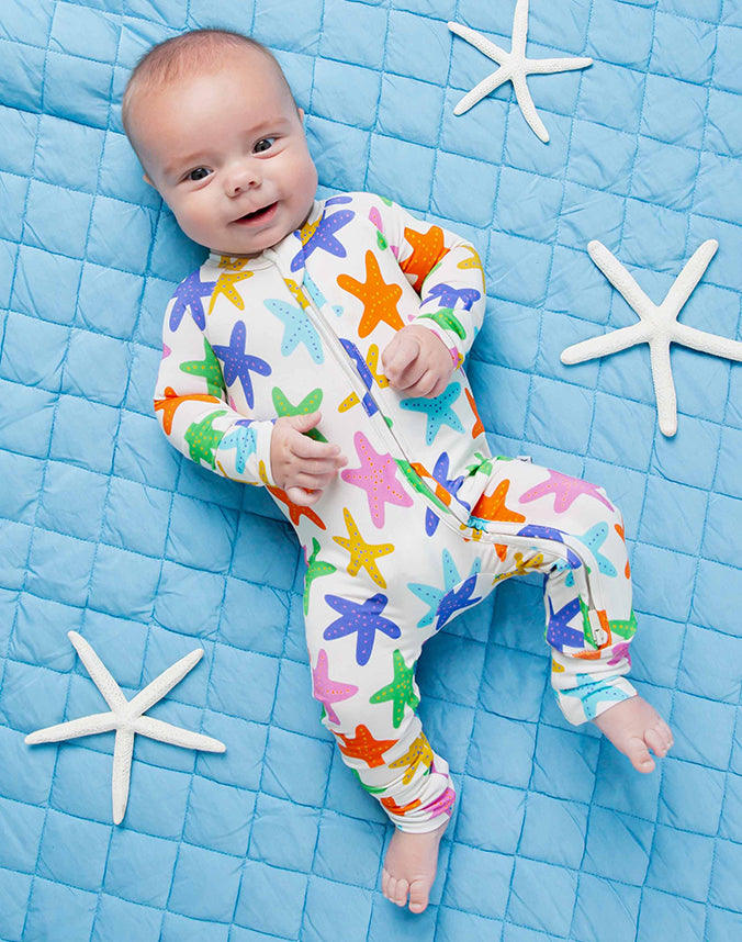 Natural Bamboo Viscose Zip Sleepsuits-5