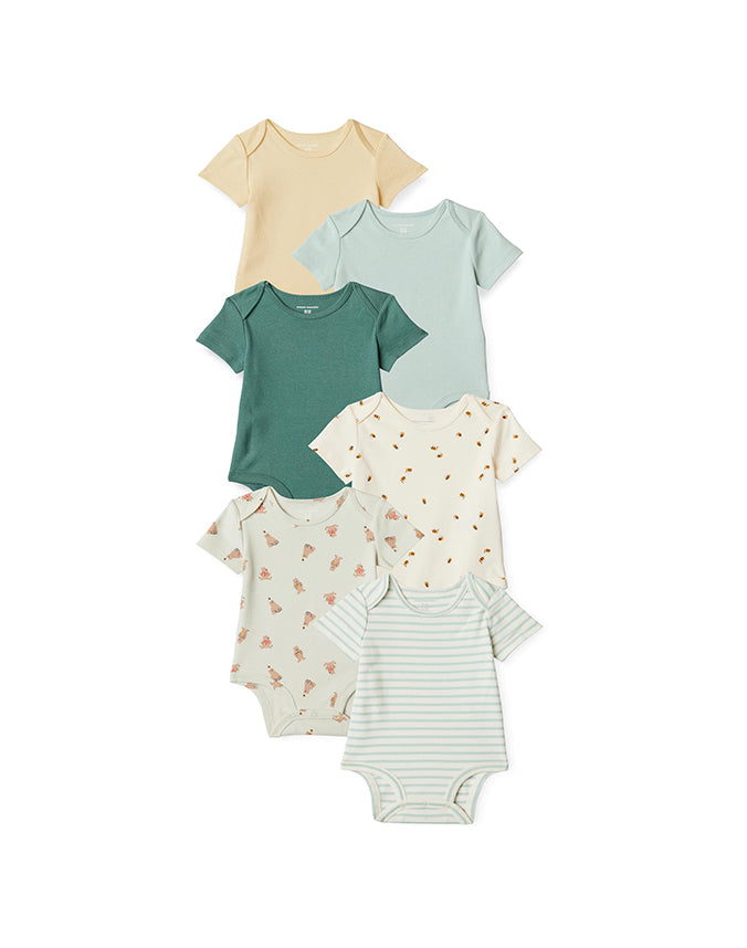 Unisex Babies' Short-Sleeve Bodysuits-5