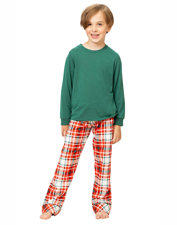 Modern Plaid Matching Family Set