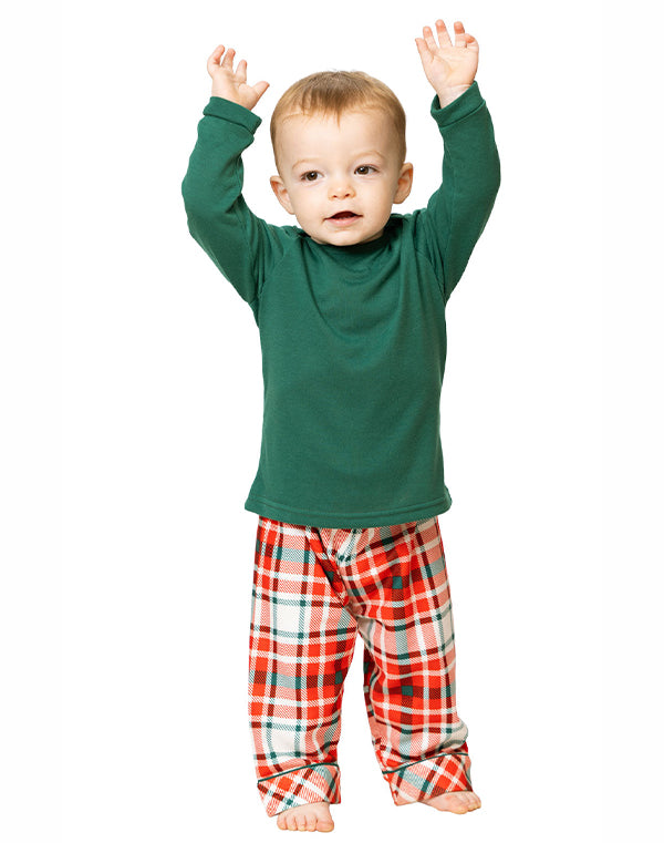 Modern Plaid Matching Family Set